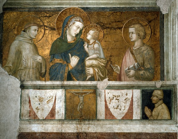 Lorenzetti, The Madonna and the Child between Saint John the Evangelist and Saint Francis