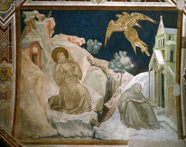Lorenzetti, Saint Francis being branded with stigmata