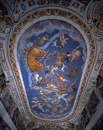 Varese, De Vecchi and Da Reggio, Ceiling mural depicting constellations and signs of the zodiac
