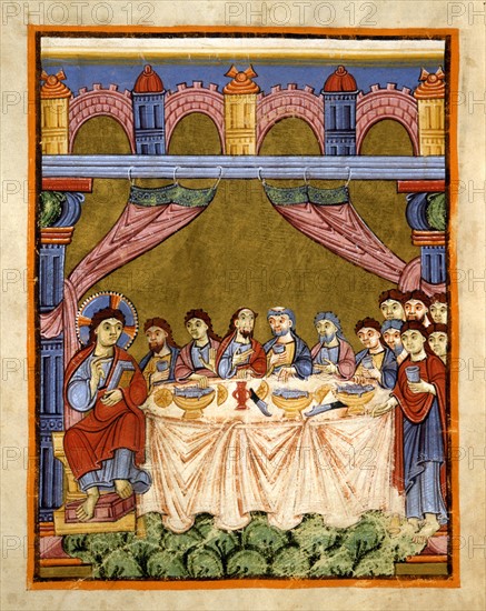 Gospel book from the Reichenau school, The Last Supper