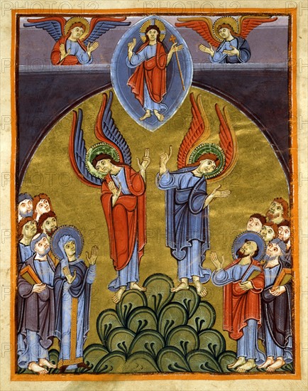 Evangéliaire de l'Ecole de Reichenau, L'Ascension du Christ