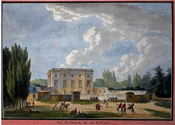 Petit Trianon à Versailles : vue du château du côté de l'entrée