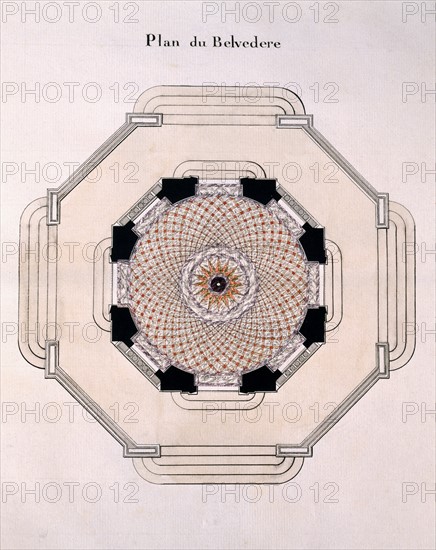 Petit Trianon à Versailles : plan du Belvédère