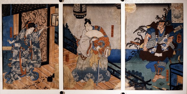 Kuniyoshi, Triptych
