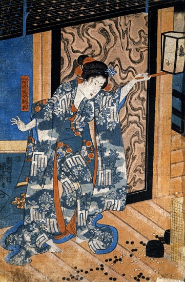 Kuniyoshi, The beautiful Nereginu