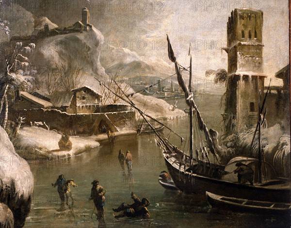 Pedone, Winter landscape (detail)