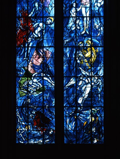 Chagall, Stained glass on the apse of the Notre-Dame Cathedral in Reims