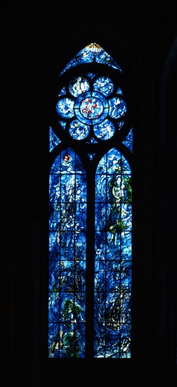 Chagall, Stained glass on the apse of the Notre-Dame Cathedral in Reims