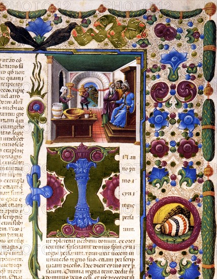 Bible de Borso d'Este, Incipit du Livre de l'Exode