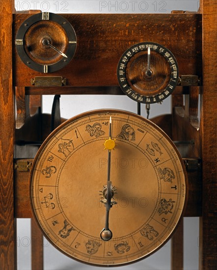 Maquette d'une machine dessinée par Léonard de Vinci