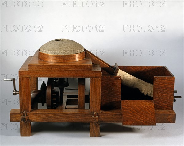 Model of a machine drawn by Leonardo Da Vinci