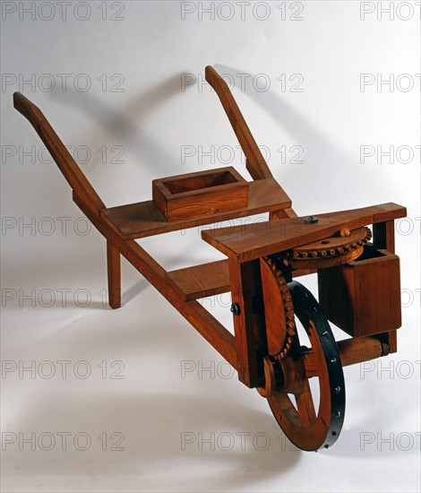 Model of a machine designed by Leonardo Da Vinci