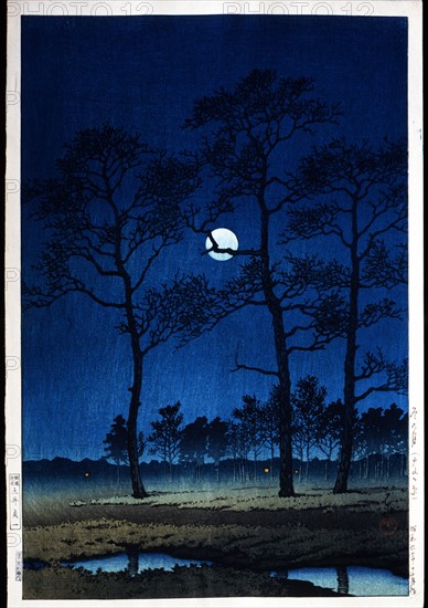 Hasui, Clair de lune à Toyama