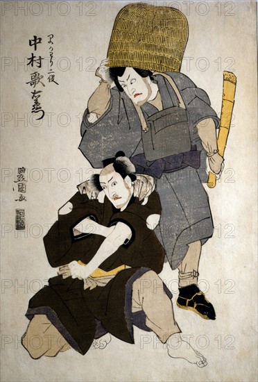 Toyokuni, Scène du théâtre Kabuki