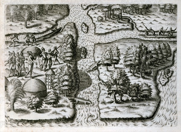 Expedition of the French Huguenots in Florida, under the command of René de Goulaine de Laudonnière in 1564