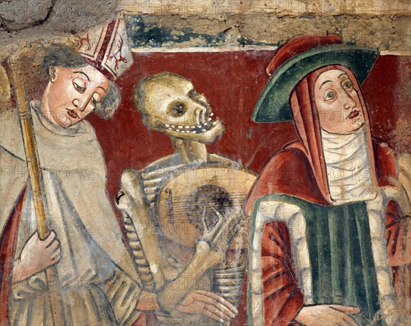 Death playing a ballad between the Cardinal and the Bishop