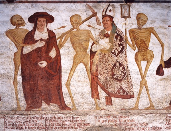 Danse macabre de l'Eglise Saint-Vigile à Pinzolo (Italie)