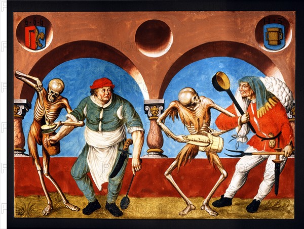 Kauw, The Dance of the Death cycle: Death with the Cook and the Peasant