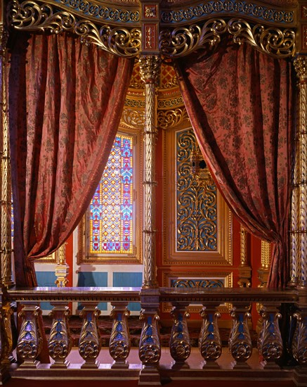 Intérieur du chalet royal de Louis II de Bavière à Schachen