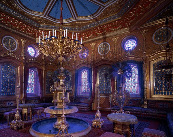 Interior of the Royal Chalet of Ludwig II, King of Bavaria in Schachen