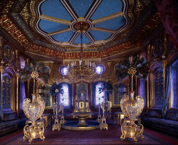 Interior of the Royal Chalet of Ludwig II, King of Bavaria in Schachen