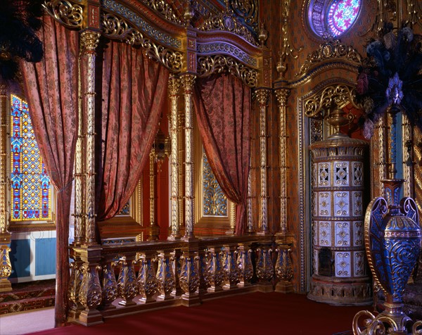 Interior of Royal Chalet of Ludwig II, King of Bavaria in Schachen