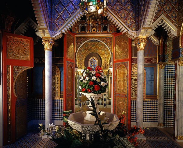 Interior of the "Moroccan house" of the Linderhof Palace