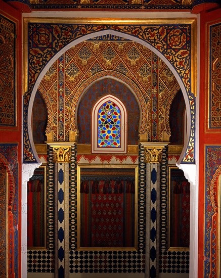 Interior of the "Moroccan house" of the Linderhof Palace