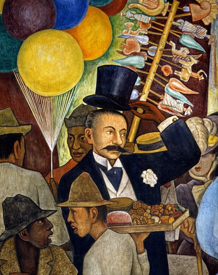 Rivera, Dream of a Sunday Afternoon in Alameda Central (detail)