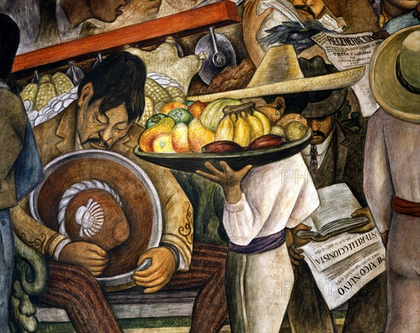 Rivera, Rêve d'une après-midi dominicale à l'Alameda Central (détail)