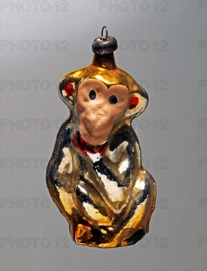 Boule de Noël : Petit singe