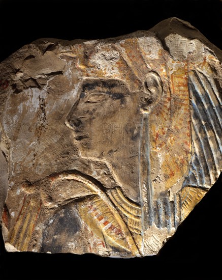Morceau avec la figure d'une princesse de Cheikh Abd el-Gournah, près de Deir El Bahari