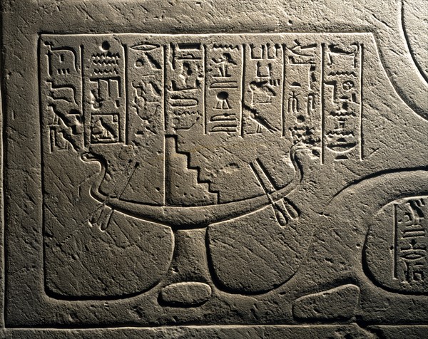 Morceau du relief pariétal enlevé du tombeau d'Yuti à Thèbes