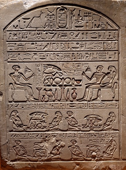 Stele for the late Sembi, prison scribe