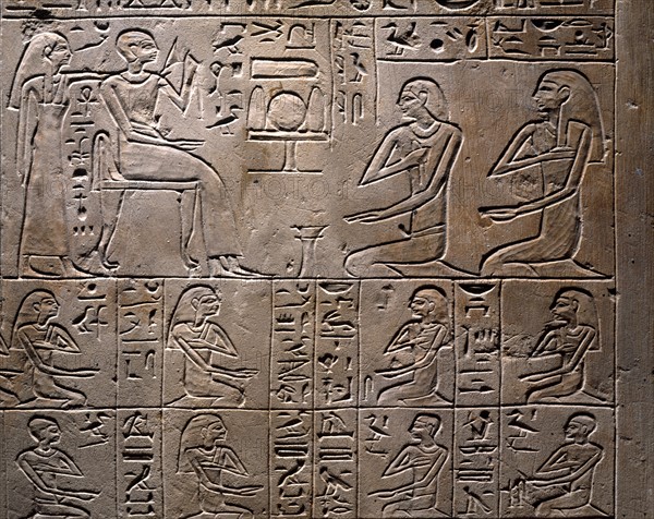 Stele for the late Siptah, Scribe of the Great Prison: Detail