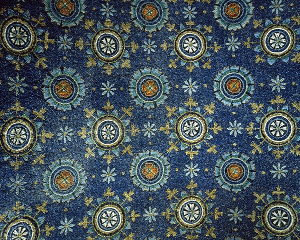 Mausoleum of Galla Placidia in Ravenna : starry vault (detail)