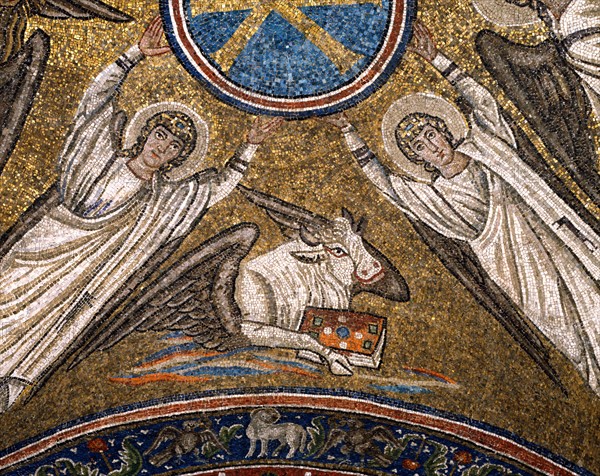 Voûte de la Chapelle de l'Archevêché à Ravenne (détail)