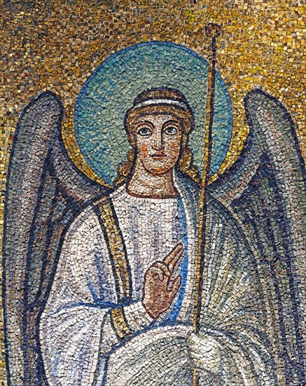 Basilica of Sant'Apollinare Nuovo, Ravenna: Christ in Majesty between the Archangels (detail)