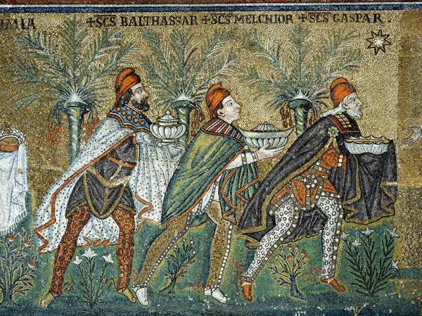 Basilica of Sant'Apollinare Nuovo, Ravenna: the procession of the Magi