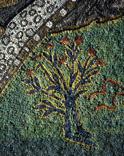 Basilica of Sant'Apollinare Nuovo, Ravenna: the procession of the Magi (detail)