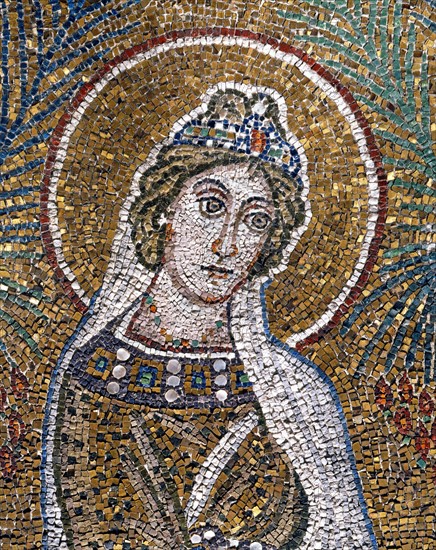 Basilica of Sant'Apollinare Nuovo, Ravenna: the procession of the Martyred Virgins (detail)