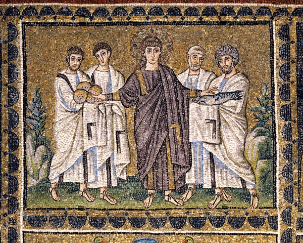 Basilica of Sant'Apollinare Nuovo, Ravenna: Feeding the multitude