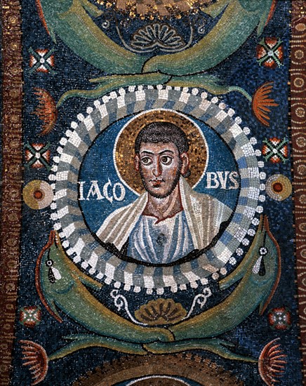 Basilique San Vitale à Ravenne : Portrait de l'apôtre Jean