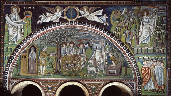 San Vitale Basilica in Ravenna: decoration on the lunette