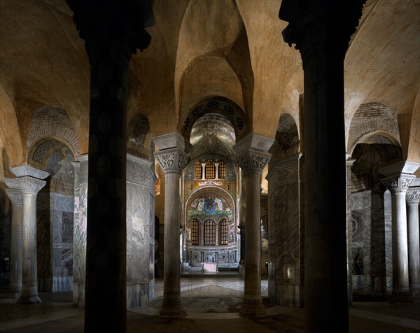 Inside view of the San Vitale Basilica in Ravenna