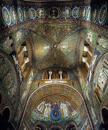 Inside view of the San Vitale Basilica in Ravenna