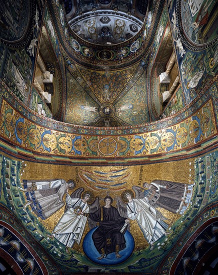 Inside view of the San Vitale Basilica in Ravenna