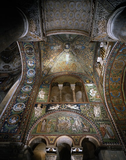 Inside view of the San Vitale Basilica in Ravenna