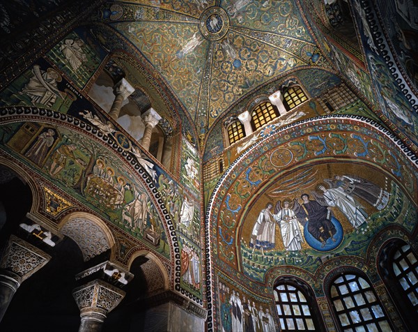 Vue intérieure de la basilique San Vitale de Ravenne