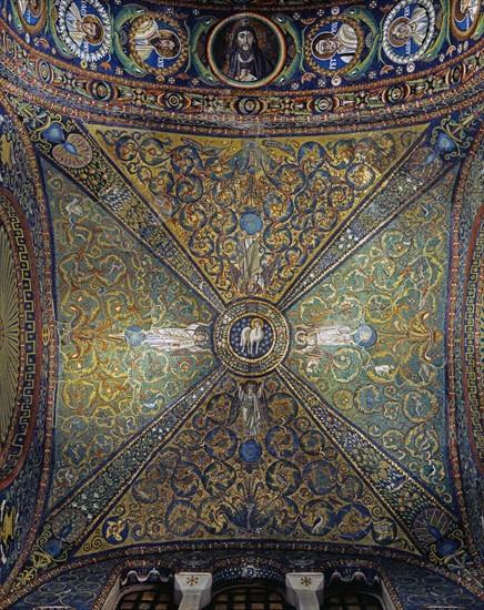 Inside view of the San Vitale Basilica in Ravenna